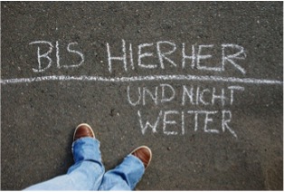 bis hierher und nicht weiter